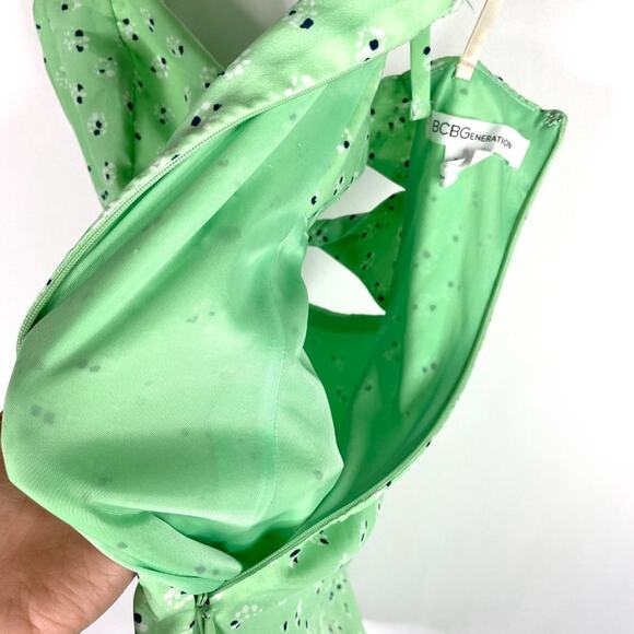 BCBGeneration Green Halter Summer Mini Dress - Picture 10 of 13
